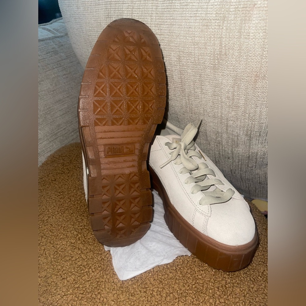 PUMA Mayze Platform Sneakers Oatmeal - Picture 4 of 5